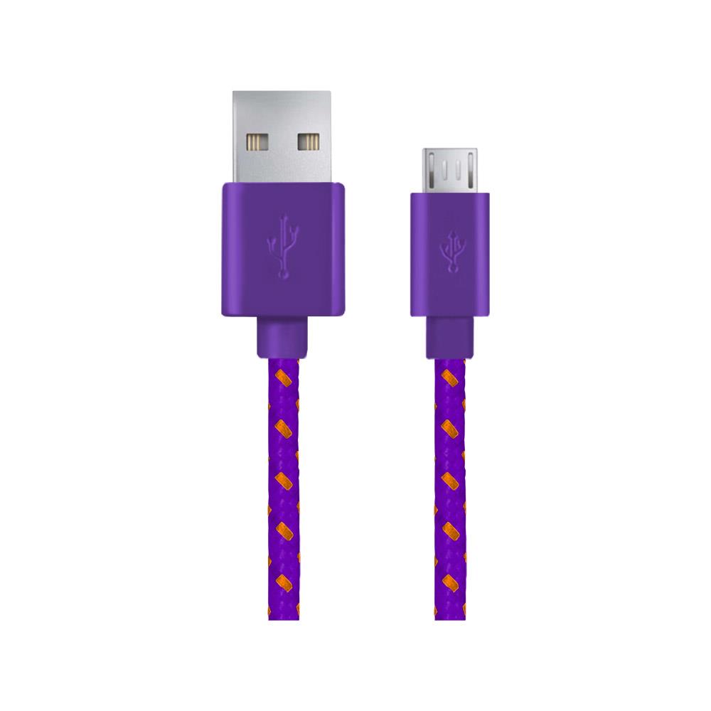 Esperanza EB175VY Kabel Micro USB 2.0 A-B M/M, opetenÃ½, 1.0m, fialovÃ½