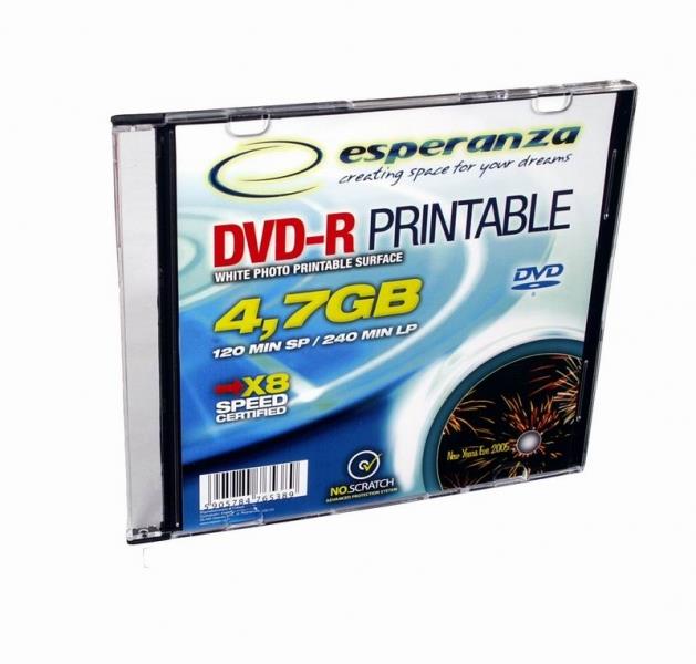 Esperanza DVD-R [ slim jewel case 1 | 4.7GB | 16x | pro potisk ]