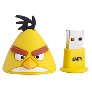 EMTEC Angry Birds Series A102 4GB USB 2.0 flashdisk (15MB/s, 5MB/s), Å¾lutÃ½