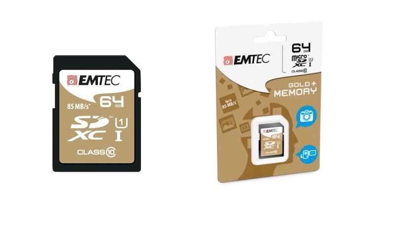 Emtec memory card SDXC 64GB Class 10 Gold+ (85MB/s, 21MB/s)