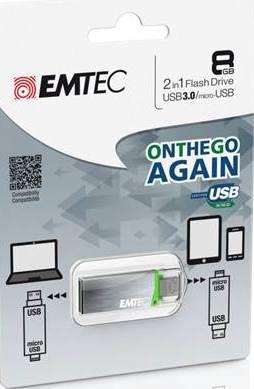 EMTEC Serie T203 8GB USB3.0/ microUSB OTG flashdisk |Android|Windows Phone |