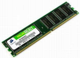 Corsair 1GB 400MHz DDR, CL3 DIMM