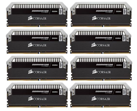 Corsair Dominator Platinum 64GB (Kit 8x8GB) 2400MHz DDR4 CL14 1.2V DIMM, XMP 2.0