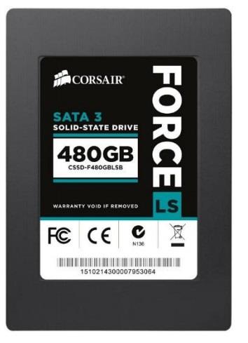 Corsair SSD Force LS Series 480GB SATA III 2.5'' (560MB/s; 540MB/s), 7mm