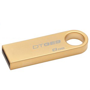 Kingston Data Traveler GE9 8GB USB 2.0 kovovÃ½ flashdisk malÃ½ch rozmÄrÅ¯, zlatÃ½
