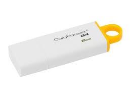 Kingston DataTraveler G4 8GB USB 3.0 flashdisk, bÃ­lo-Å¾lutÃ½
