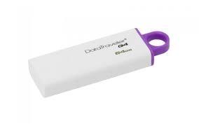 Kingston DataTraveler G4 64GB USB 3.0 flashdisk, bÃ­lo-fialovÃ½