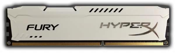 HyperX Fury 8GB 1333MHz DDR3 CL9 (9-9-9-27), bÃ­lÃ½ chladiÄ