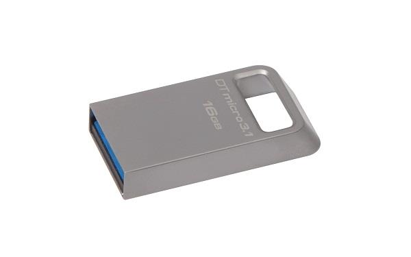 Kingston DataTraveler Micro 16GB USB 3.1/3.0 flashdisk, stÅÃ­brnÃ½