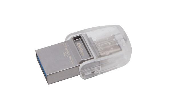 Kingston DataTraveler microDuo 3C 64GB USB 3.0/3.1 flashdisk