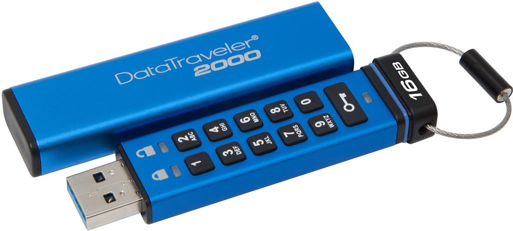 Kingston DataTraveler 2000, 16GB, AES Encryption, USB 3.0
